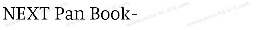 NEXT Pan Book字体转换